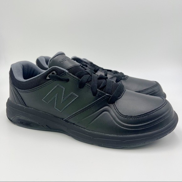 New Balance Women's Black Leather 813 V1 Lace Up Walking Shoes Sneakers 9 - Picture 2 of 13